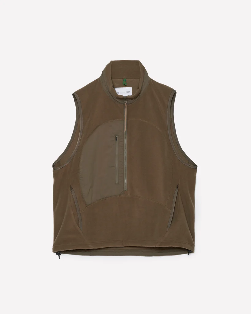 YDOT｜Tech Fleece Circle Anorak Vest "Brown"