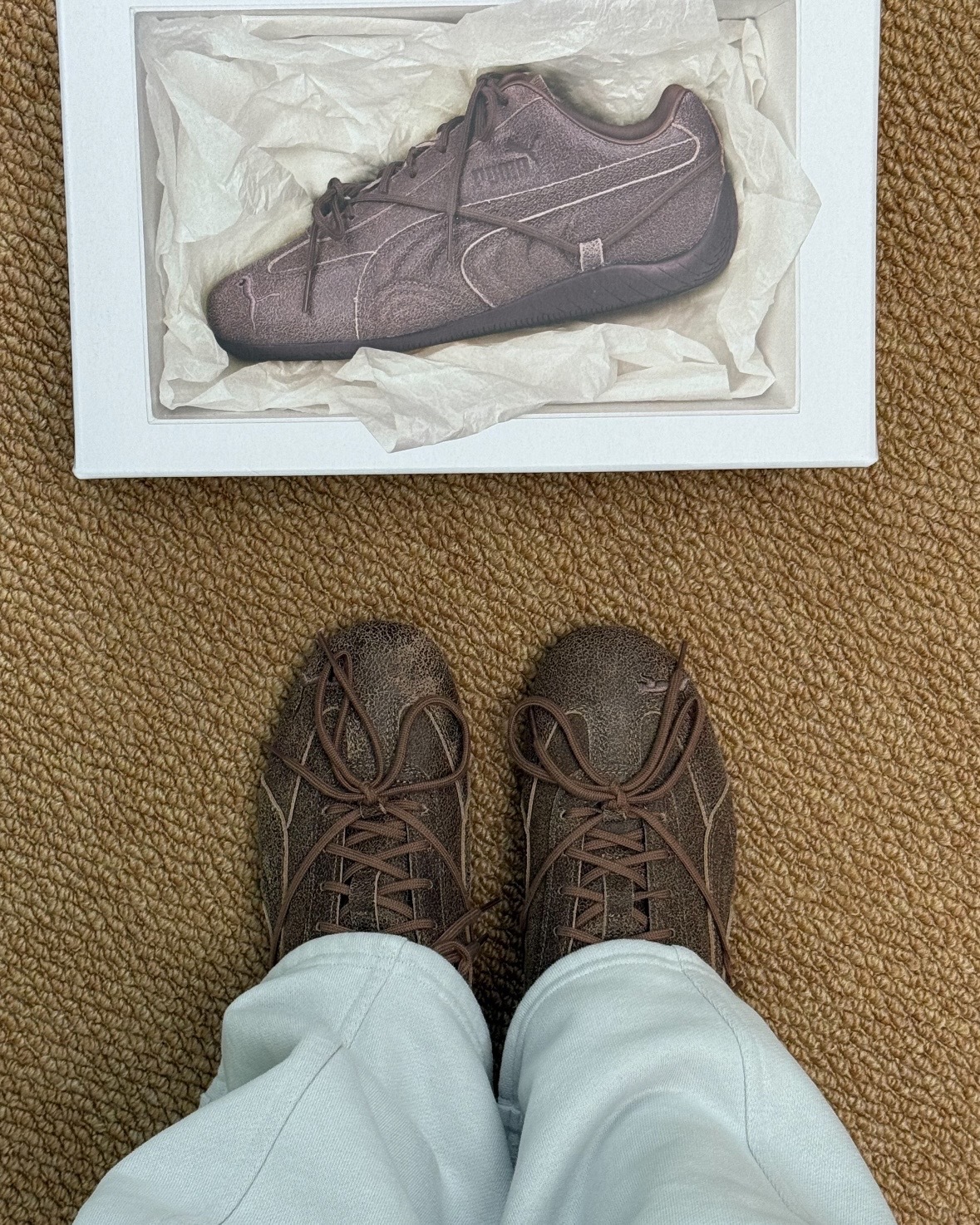Rosé X Puma Speedcat VTG 聯名 復古 裂紋 皮革 賽車鞋 兩色