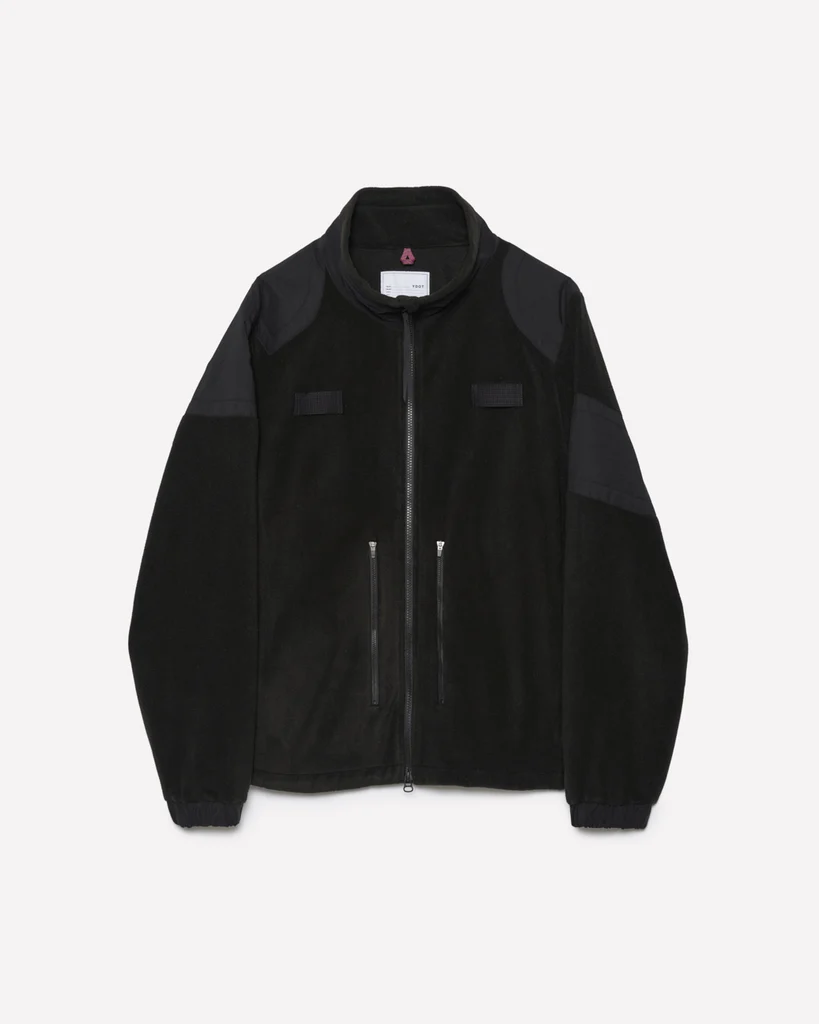 YDOT｜Fleece Patched Jacket "Black"
