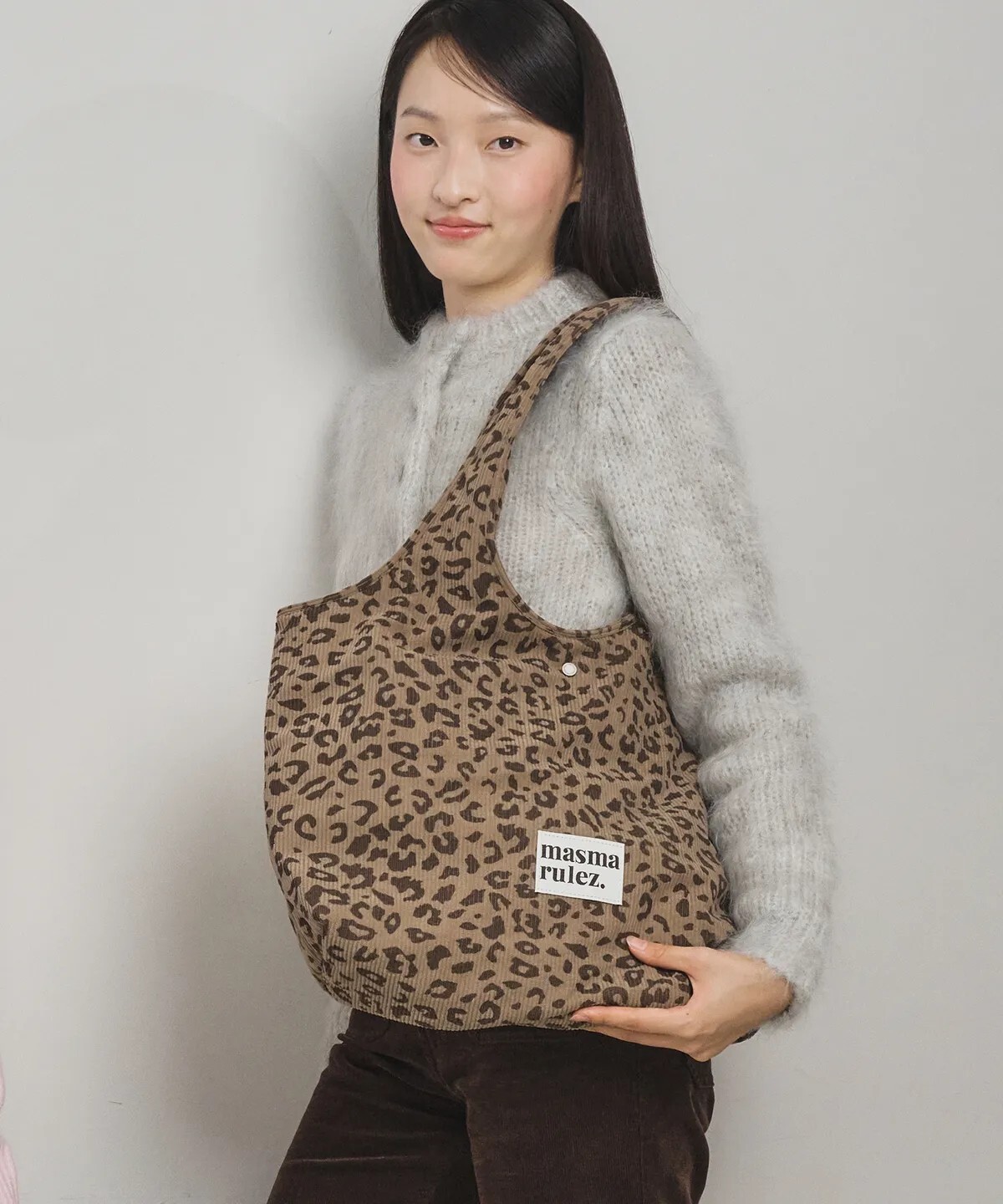 【預購】韓國代購 MASMARULEZ Loose fit big shoulder bag 寬鬆 豹紋大容量單肩包