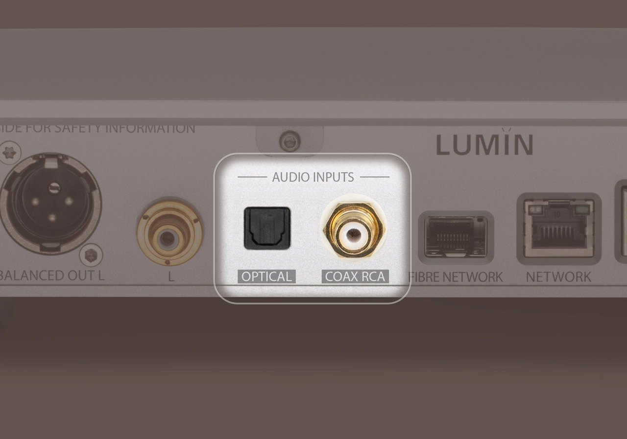 Lumin S2 Network Streamer 網絡串流播放器 Digital inputs