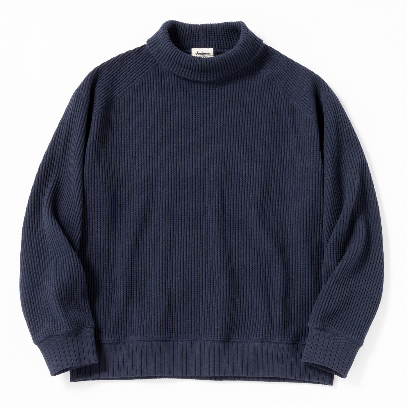 JACKMAN WAFFLE HIGHNECK 2 COLORS 日本製 高領 華夫格 長袖 運動衫 二色