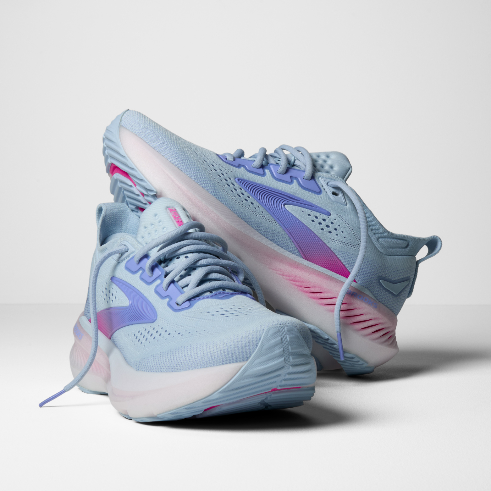 Brooks Women's Glycerin 23 Running Shoes - Skyway/Blazing Bell/Pink