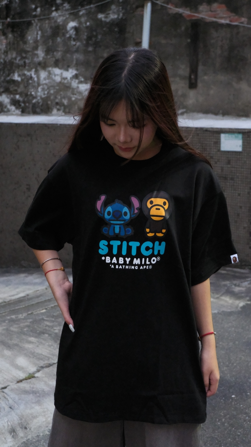 BAPE × STITCH 聯名款 Stitch Crew-Neck Short-Sleeve 史迪奇&Milo 2M73110916