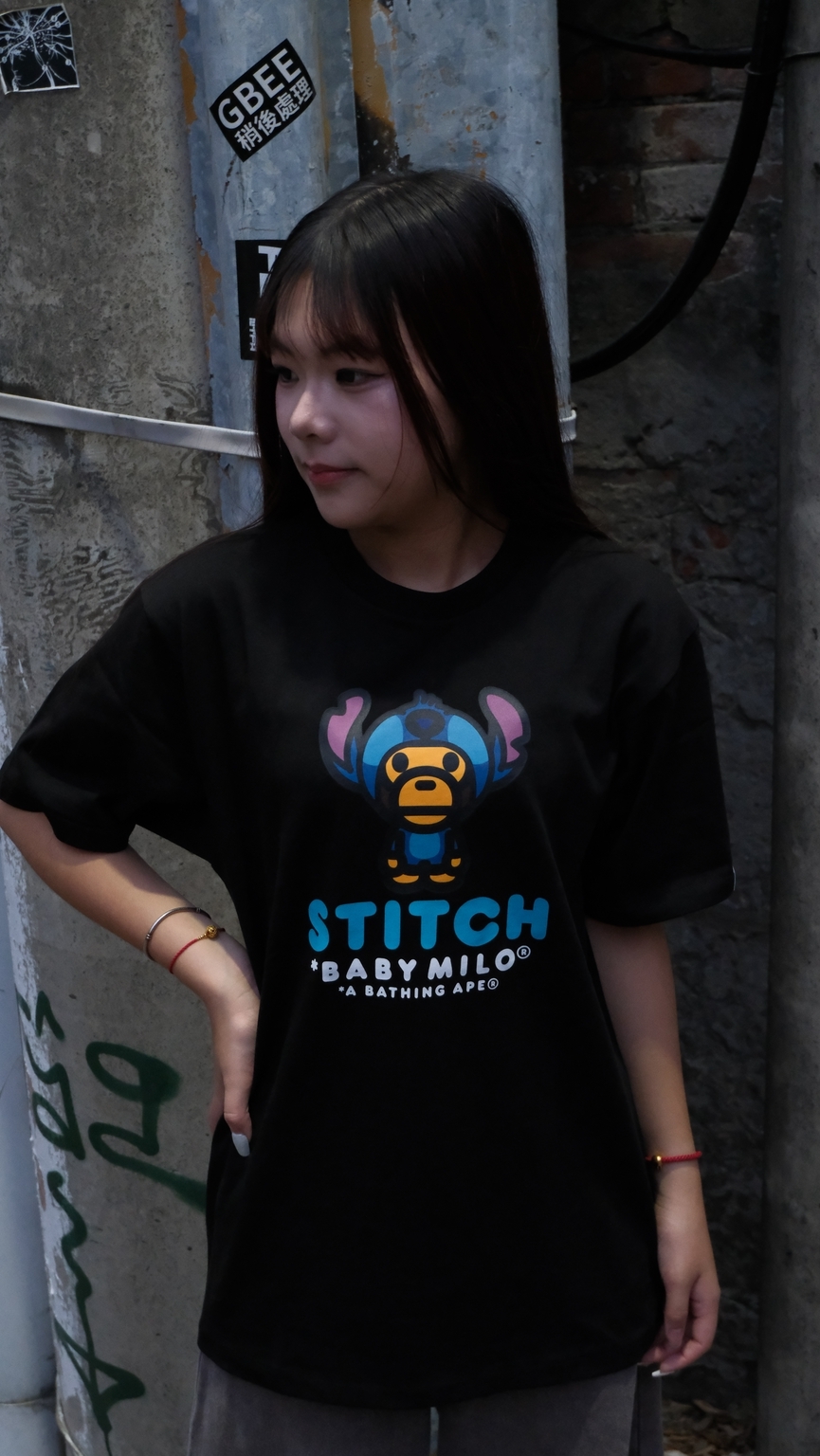 BAPE × STITCH Stitch Crew Neck Short Sleeve T-Shirt 聯名款 MILO史迪奇 2M73110917