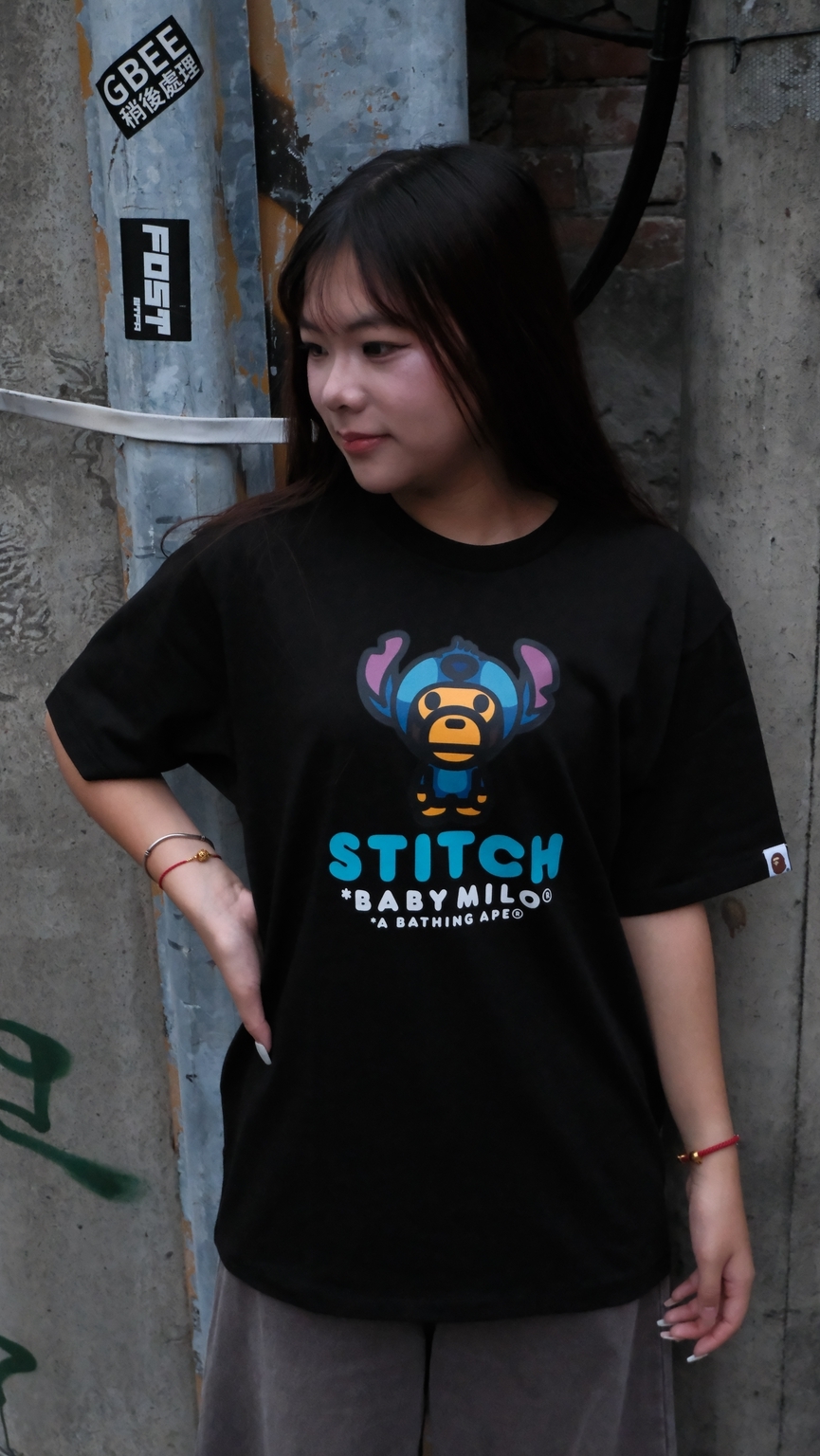 BAPE × STITCH Stitch Crew Neck Short Sleeve T-Shirt 聯名款 MILO史迪奇 2M73110917