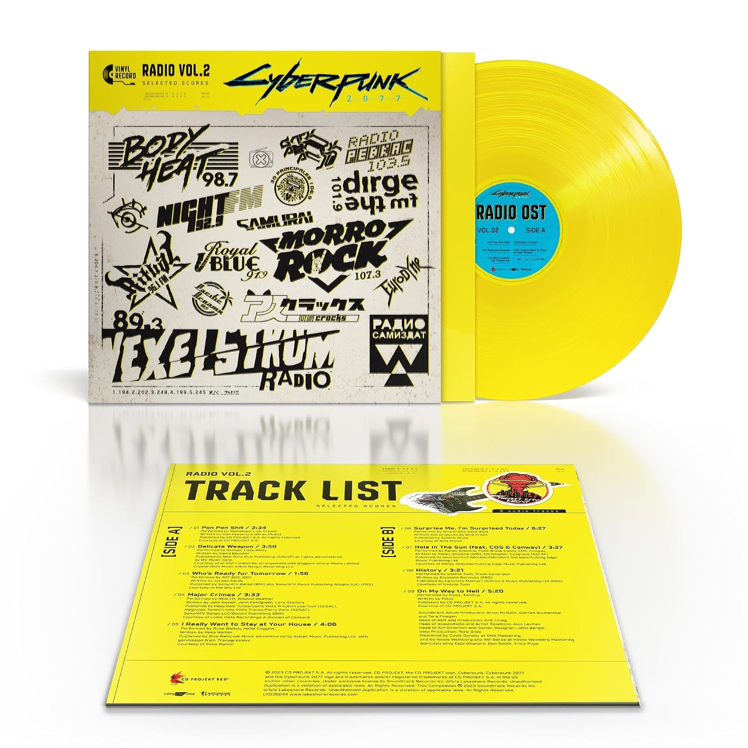 Cyberpunk 2077 Radio Vol.1 & Vol.2 [LP] Cyberpunk: Edgerunners & Phantom Liberty Soundtrack 電馭叛客2077 遊戲與動畫原聲帶 & 邊緣行者 & 自由幻局限量黑膠唱片 / 多款彩膠唱片