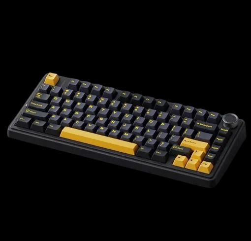 AULA 3 Mode Mechanical Keyboard 三模機械鍵盤 - 雷霆黑 (新月軸) F75