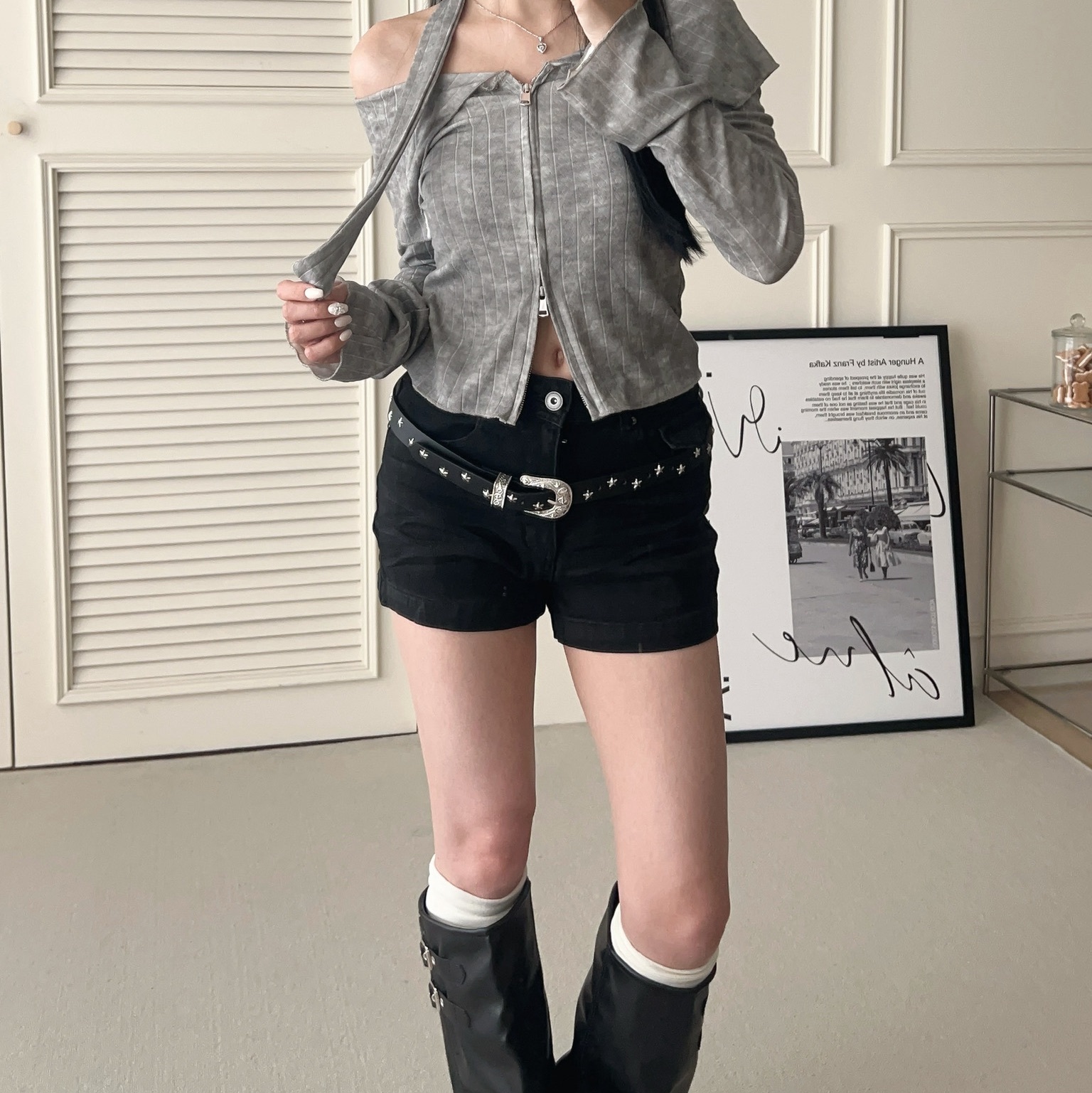 「FOR GIRLS」 NJ531 Denim Diary|復古系後口袋牛仔短褲