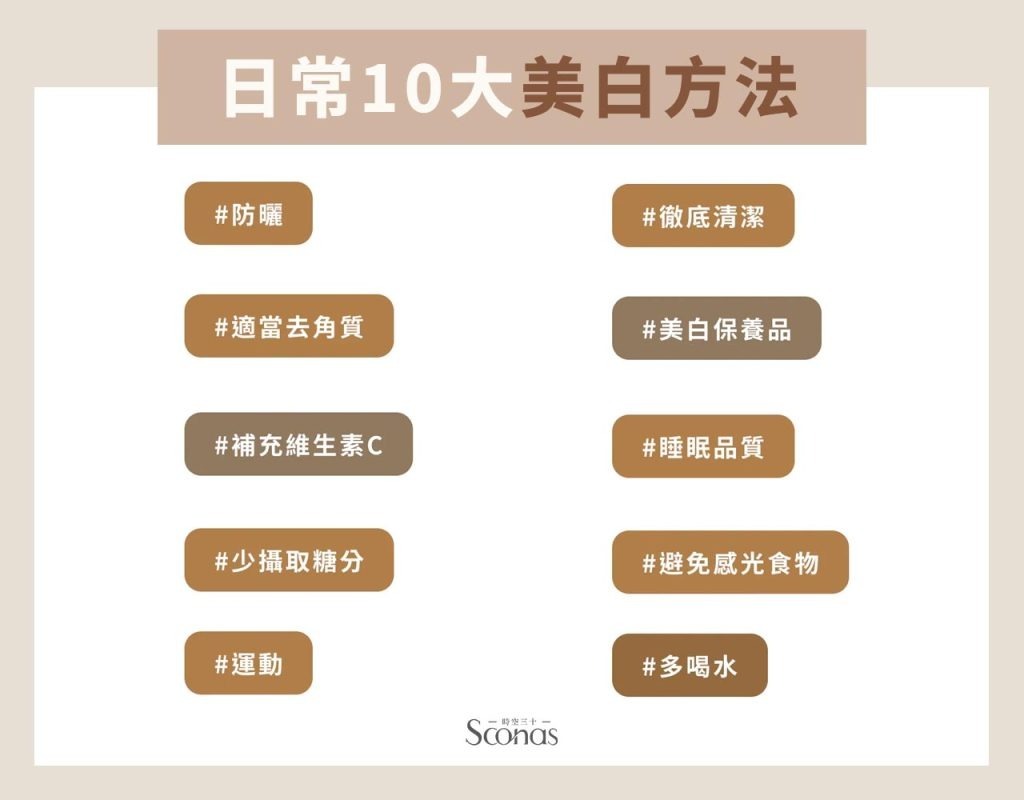 日常10大美白方法