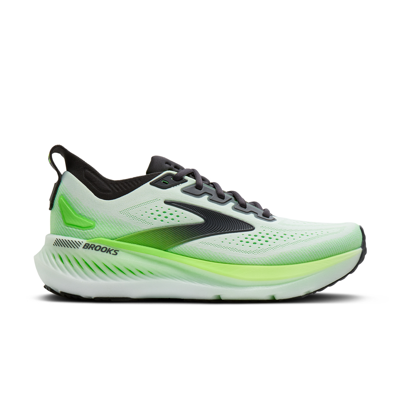 Brooks Men's Glycerin 23 Running Shoes - White/Phantom/Green Gecko