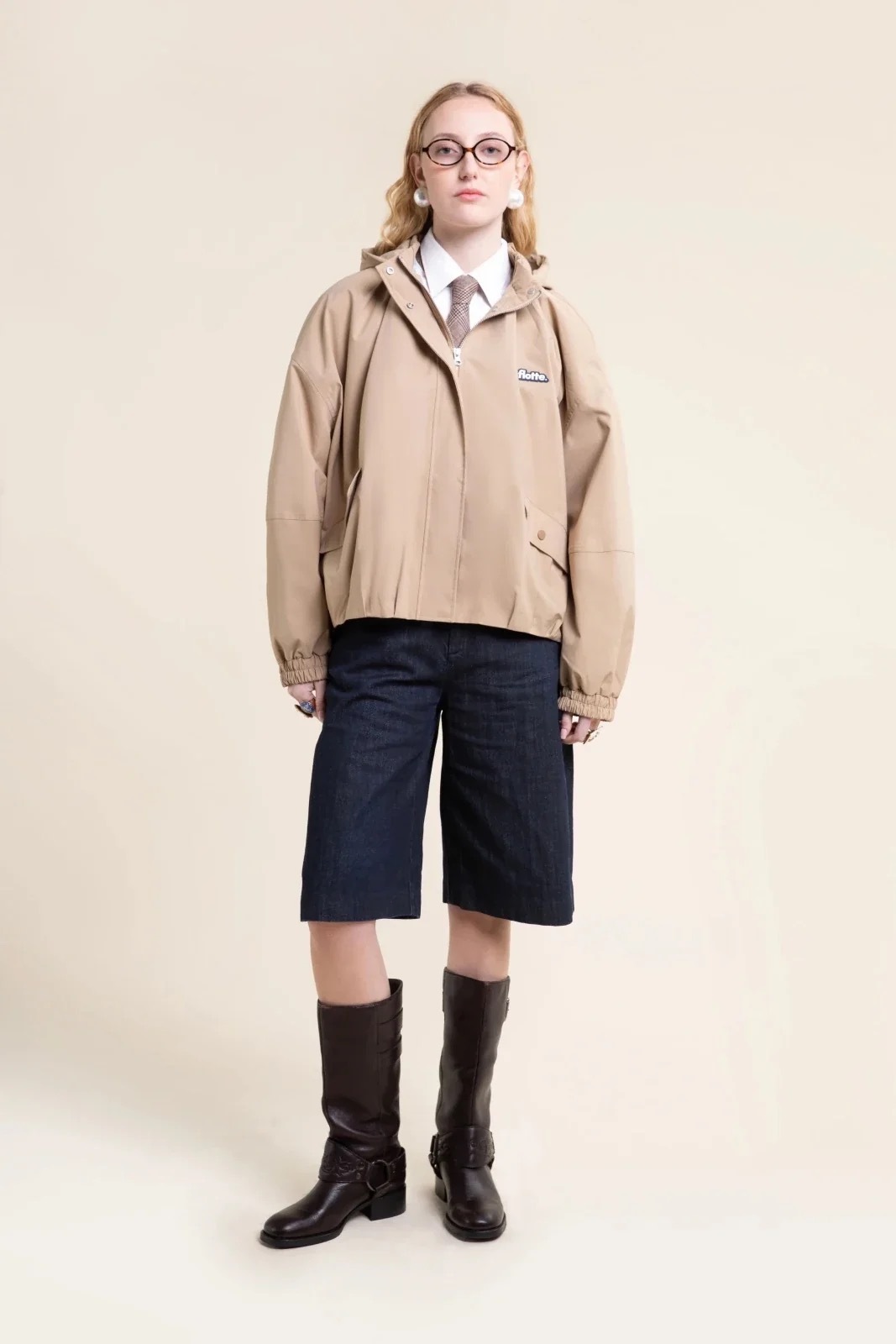 1FT1007-018 [FLOTTE] Garance 防水可拆式連帽外套 撒哈拉 #26062 (EU)