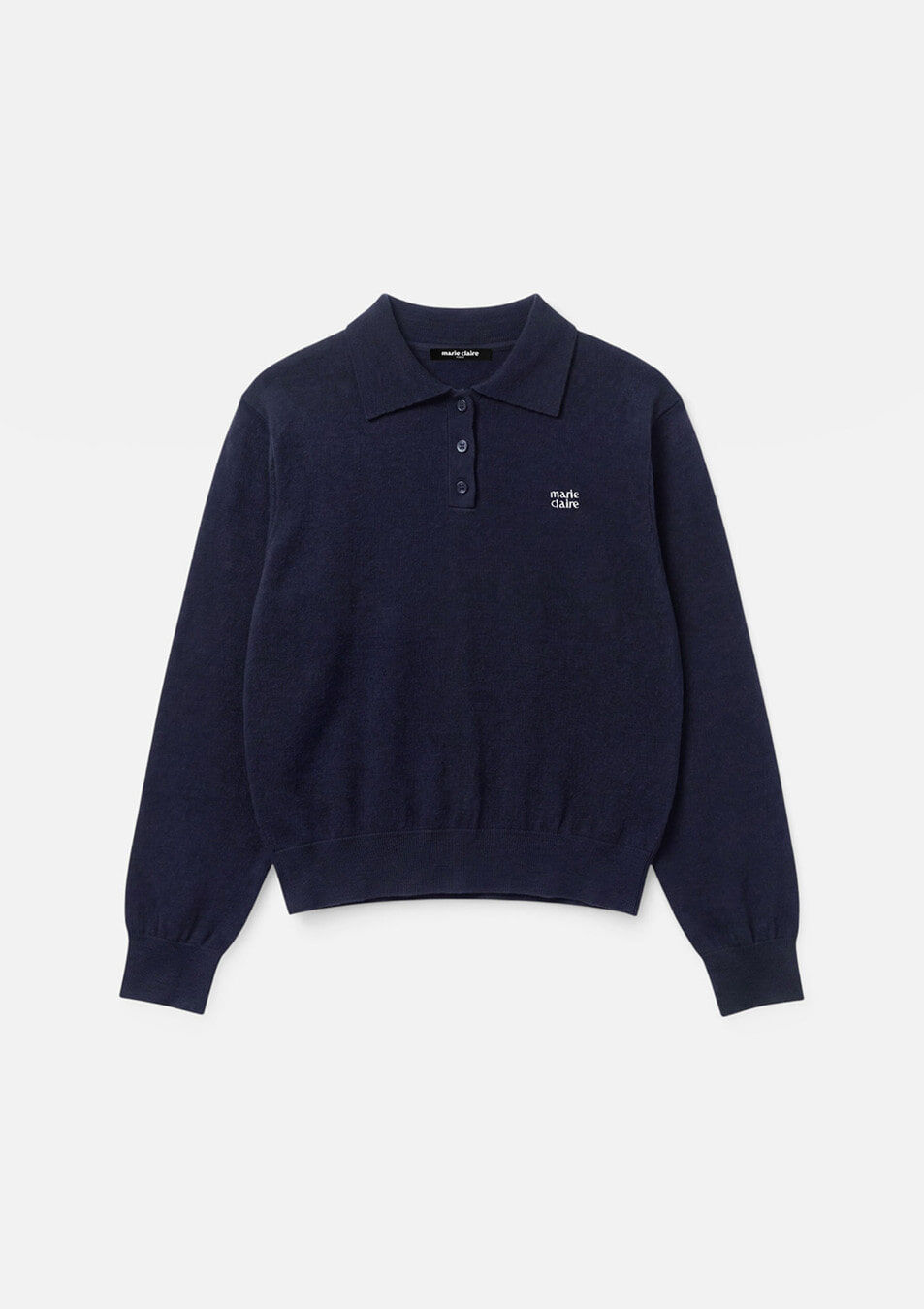 【入LIVECODE一件減至$278😱🔥！】【韓妹大愛品牌！北村旗艦總店封館🇰🇷】【MARIECLAIRE】Basic Logo Wool Collar Knit (3 Colors)