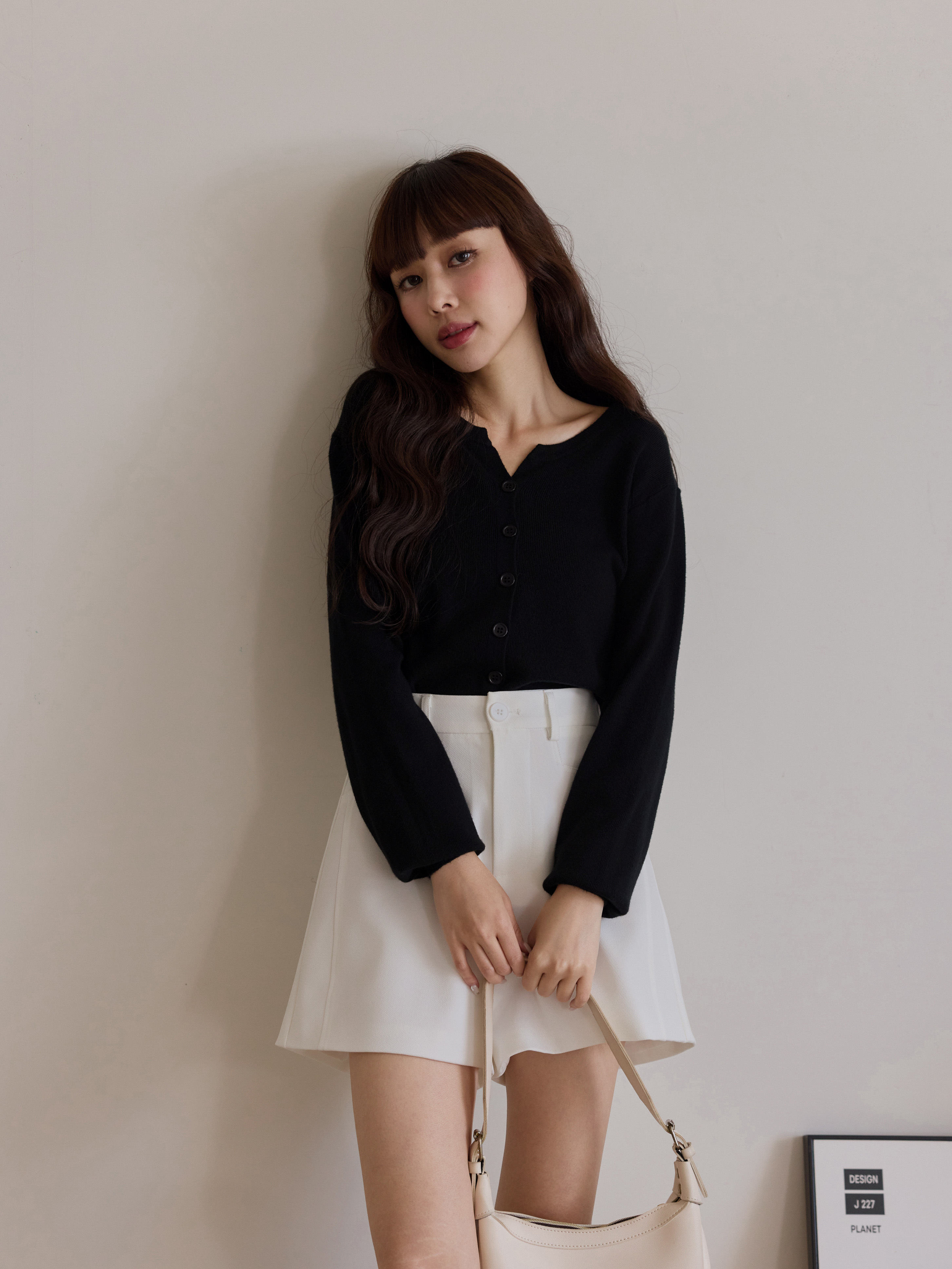 Minimalist Button-Front Knit Top