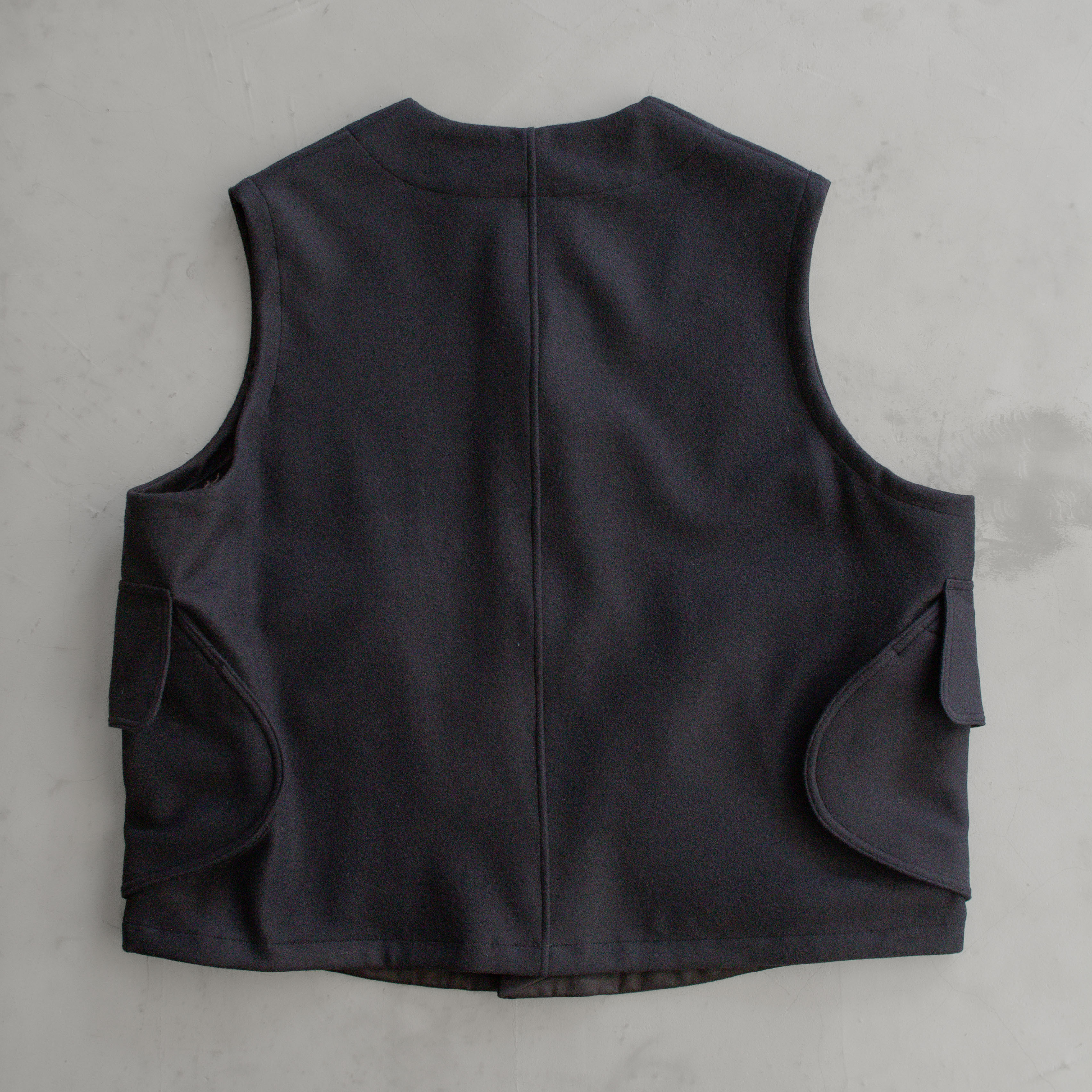 HAVERSACK  LAMBSWOOL MELTON WORK VEST  羊毛 寬版 工作 背心