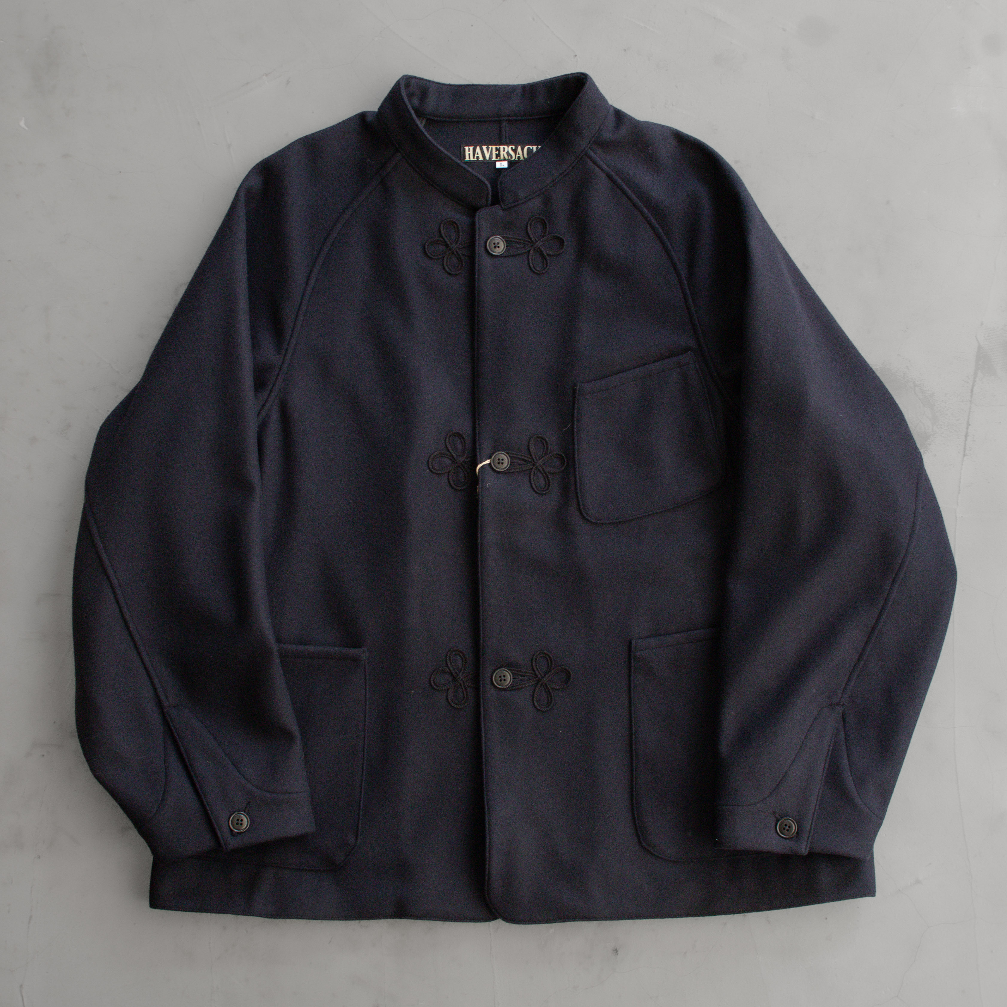 HAVERSACK  LAMBSWOOL MELTON STAND COLLAR JACKET  羊毛 寬版 工作 立領 外套