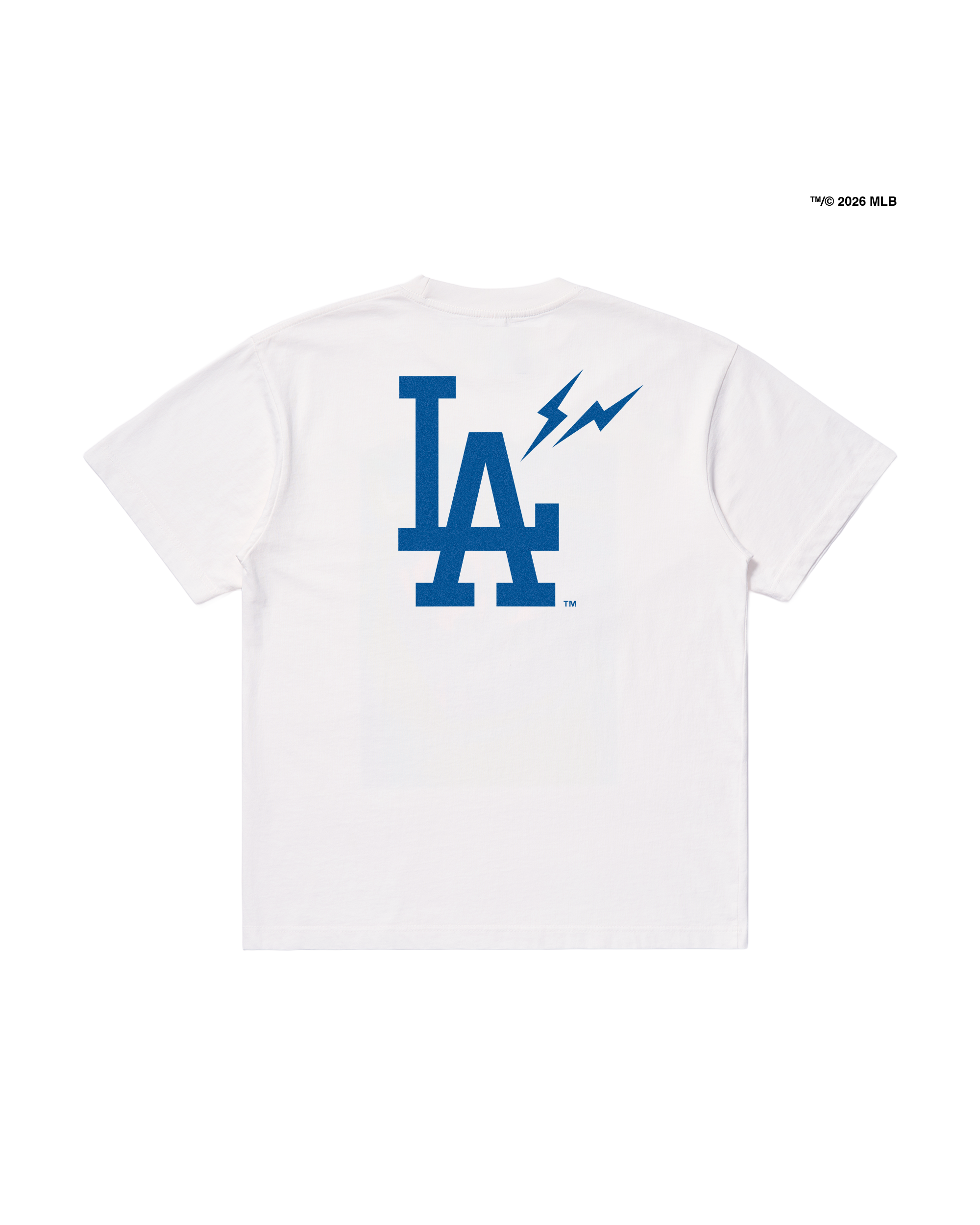 FRAGMENT X LOS ANGELES DODGERS SCRIPT BOLT HEAVYWEIGHT TEE (白色/黑色) 短TEE 藤原浩 洛杉磯道奇隊 聯名款 閃電