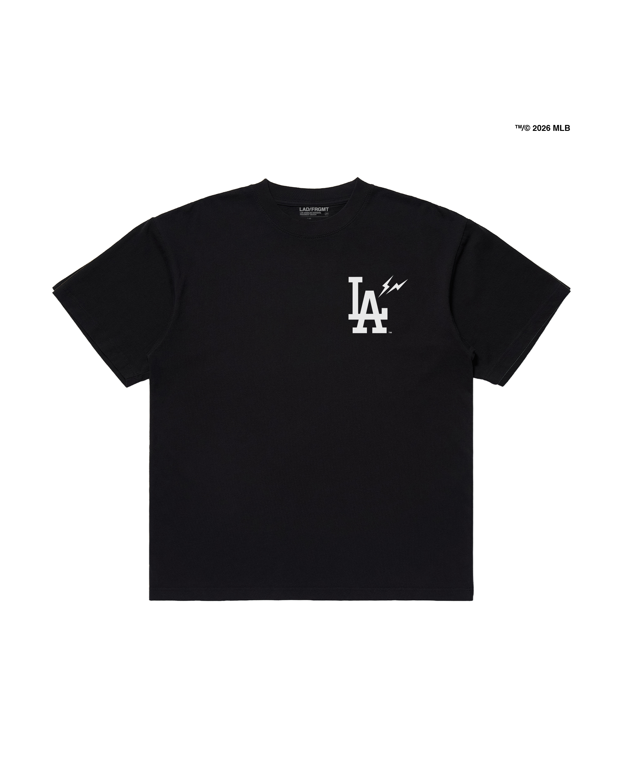 FRAGMENT X LOS ANGELES DODGERS ARCH LOGO HEAVYWEIGHT TEE (白色/黑色) 短TEE 藤原浩 洛杉磯道奇隊 聯名款 閃電