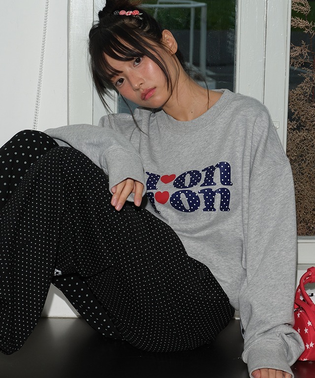 <韓國限時代購> RONRON DOT LOGO SWEATSHIRT