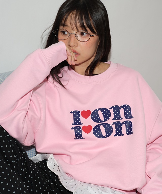 <韓國限時代購> RONRON DOT LOGO SWEATSHIRT