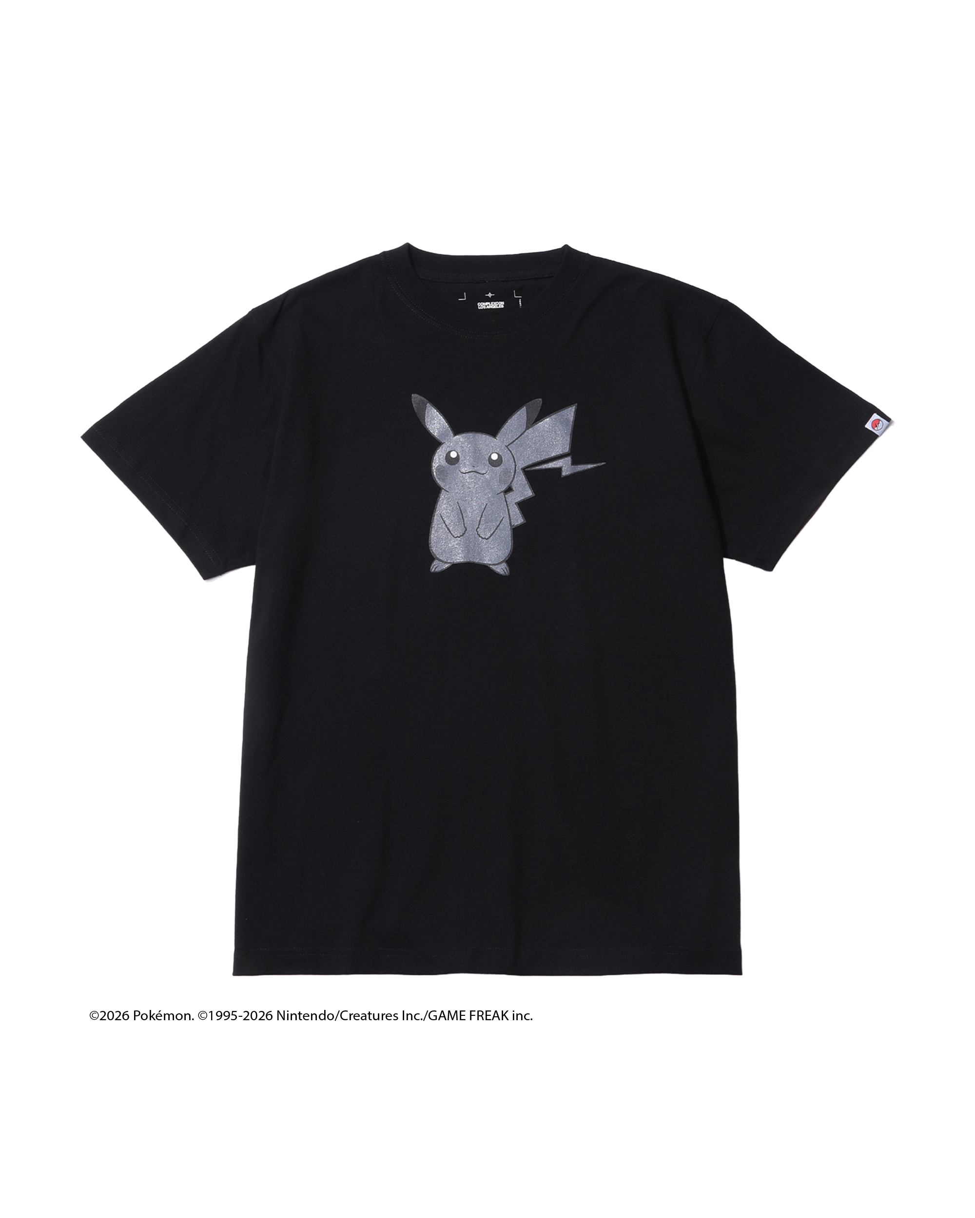 FRAGMENT X POKEMON PIKACHU TEE 皮卡丘 黑色 短TEE 藤原浩 聯名款 閃電