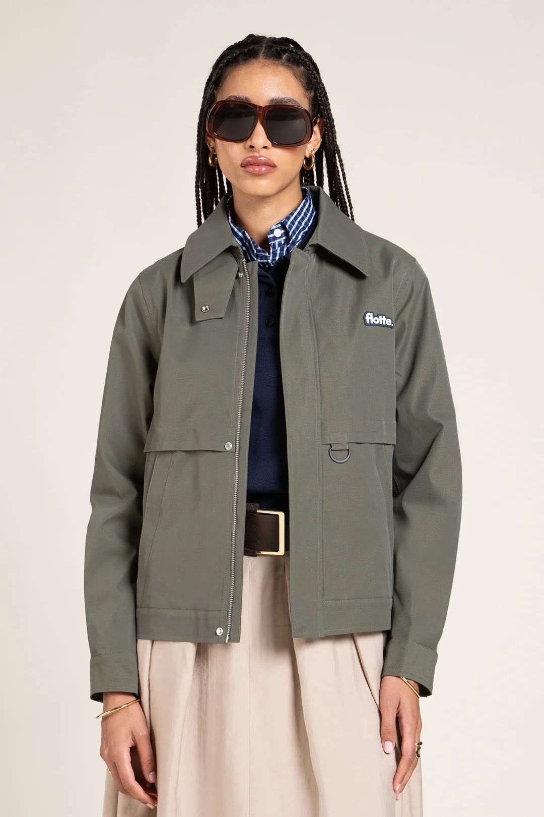 1FT1007-195 [FLOTTE] Ambroise Waterproof Jacket Khaki #26001 (EU)