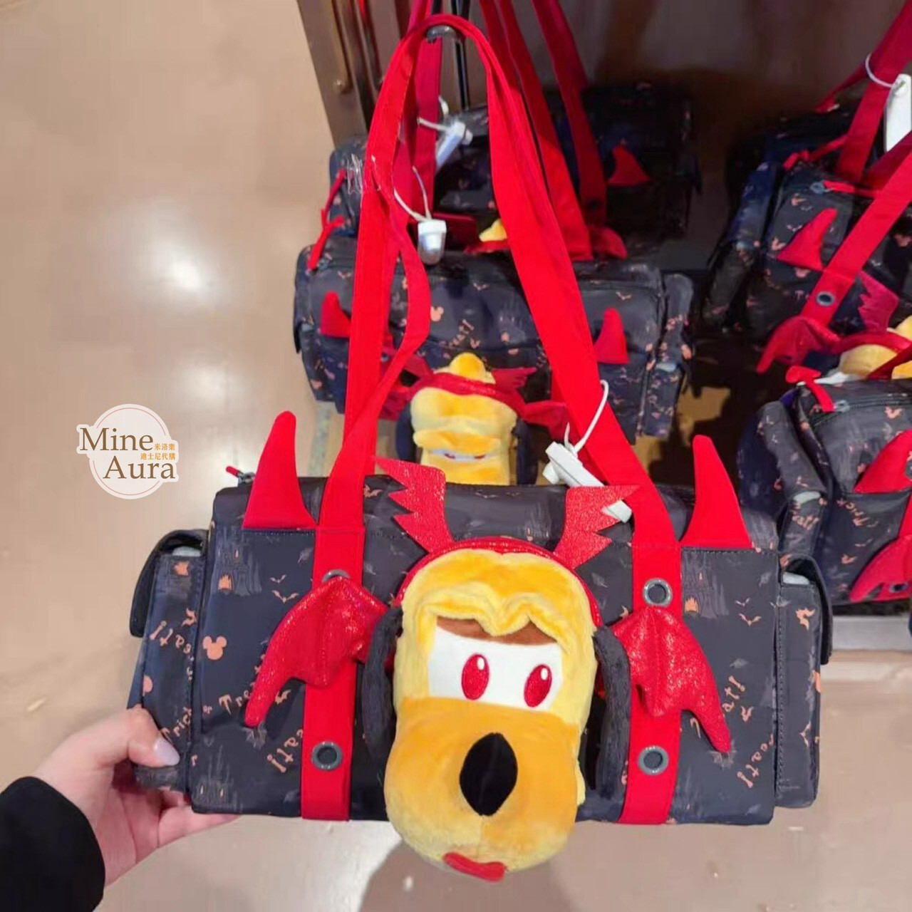 2026 萬聖節 米奇 Mickey 與好友們 布魯托 Pluto 大頭 造型 單肩包 -上海迪士尼樂園