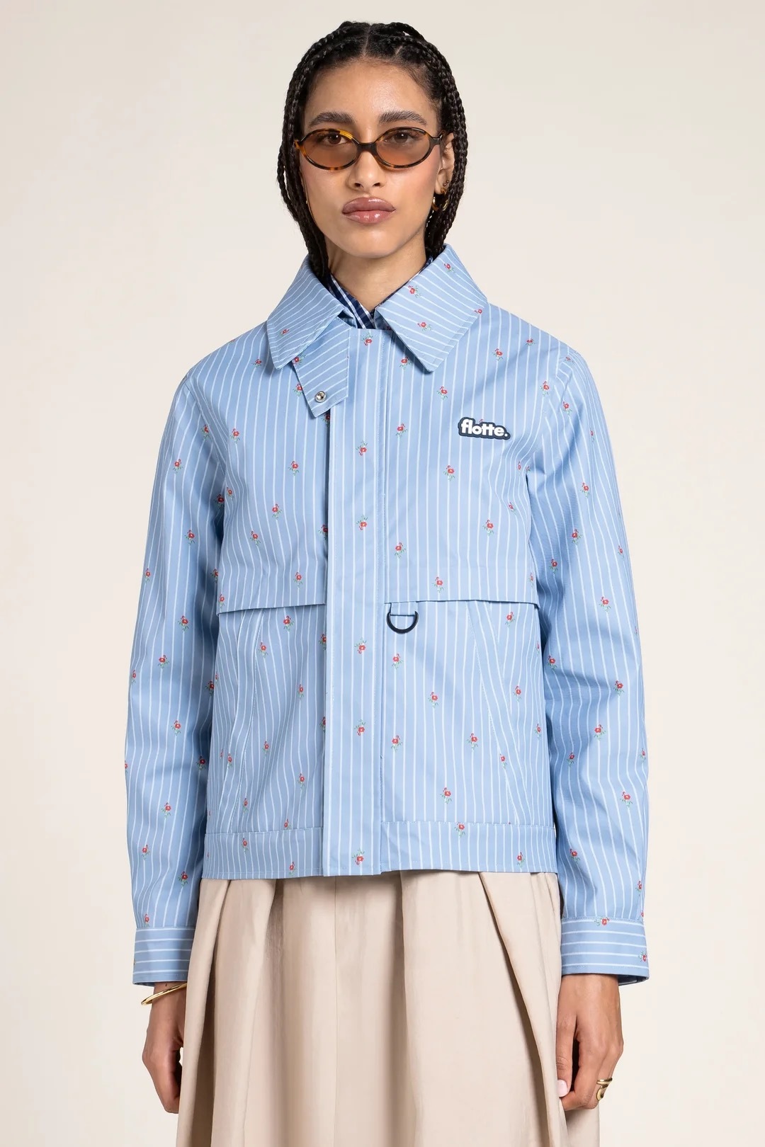 1FT1007-194 [FLOTTE] Ambroise Waterproof Jacket Oxford Bleu #26001 (EU)