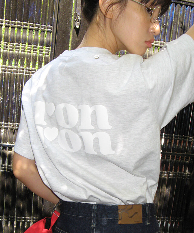 <韓國限時代購> RONRON BACK LOGO BASIC FIT T SHIRT