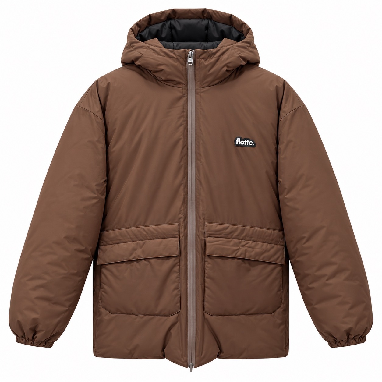 1FT1007-212 [FLOTTE] Varenne Reversible Padded Jacket Chocolate/Chocolate #25053 (EU)