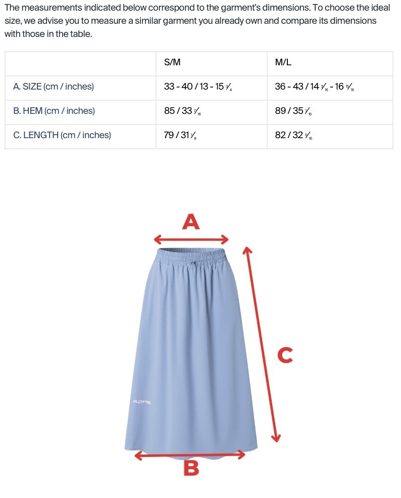 1FT1007-230 [FLOTTE] Mirabelle UV Protection Skirt Khaki #26072 (EU)