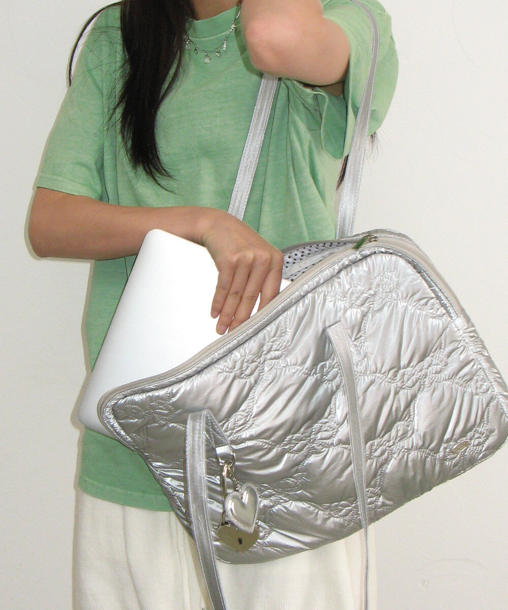 <韓國限時代購> RONRON RIBBON QUILTING LAPTOP BAG