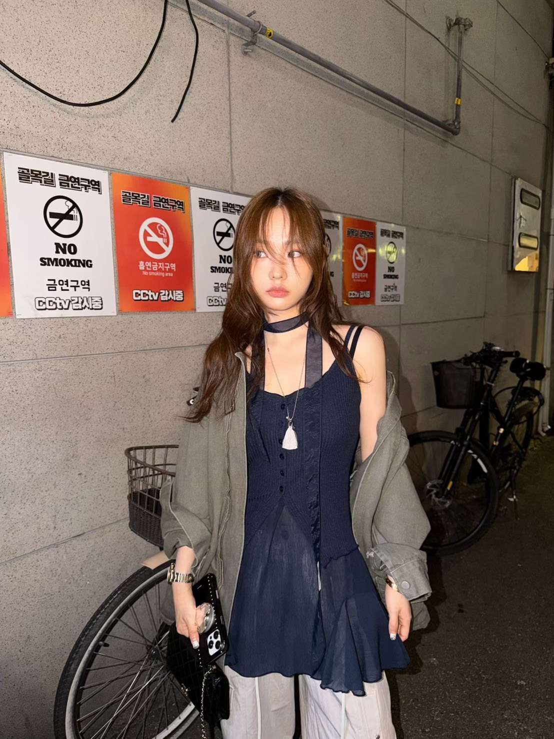 吊帶拼紗襬長背心