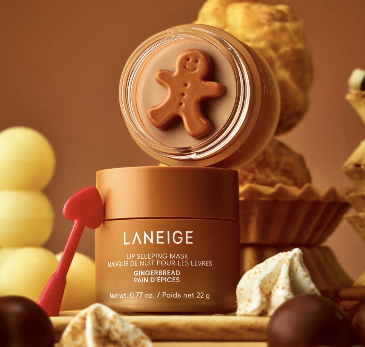 【限量發售】JP LANEIGE 薑餅人極萃滋養唇膜  肉桂薑餅香 20g 7196 TK261006