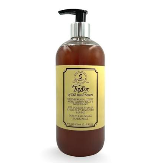 【極致沉穩】英國 Taylor of Old Bond Street 經典檀香保濕沐浴露 500ml —— 靈魂級「老錢風」木質調，洗出成熟男士的高級偽體香