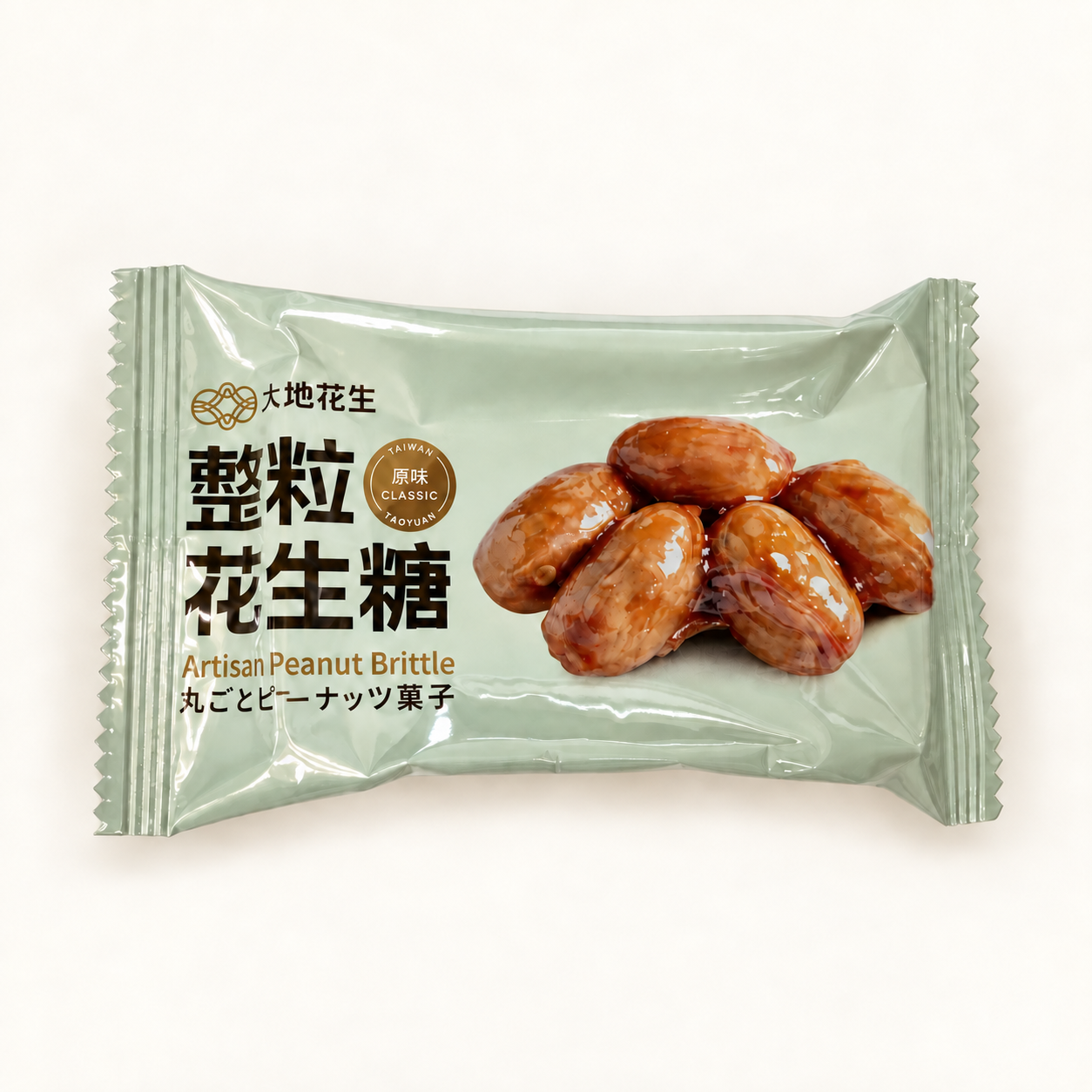 大地花生原味整粒花生糖十三公克獨立隨身包