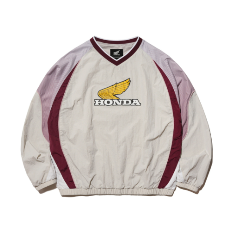 【代購】本田 HONDA PHYSICAL EDUCATION Vintage Logo Speed Track Nylon Long Sleeve Light Gray 復古標誌賽車尼龍長袖風衣 淺灰色