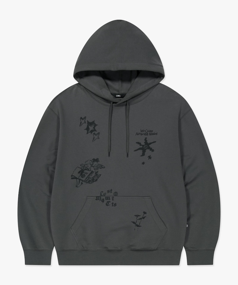 LMC - STAMP GRAPHIC HOODIE - CHARCOAL