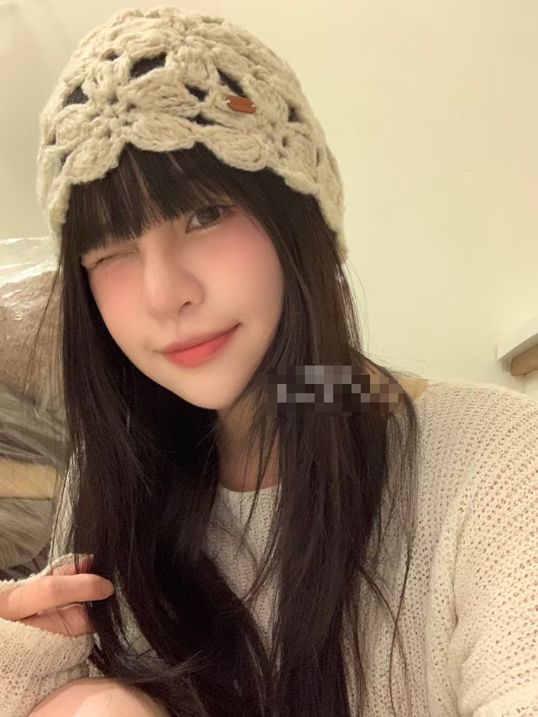 花編織帽