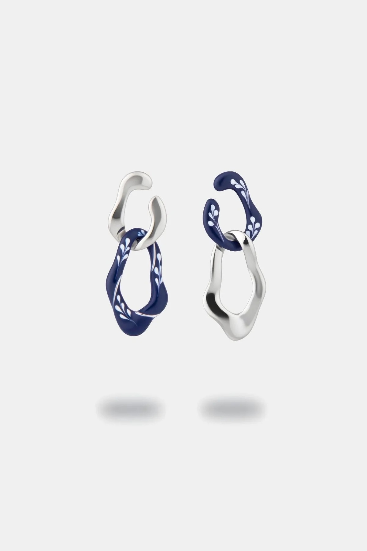 EP Varia Mini 2-in-1 Earrings — Blue silver (VE003-2)