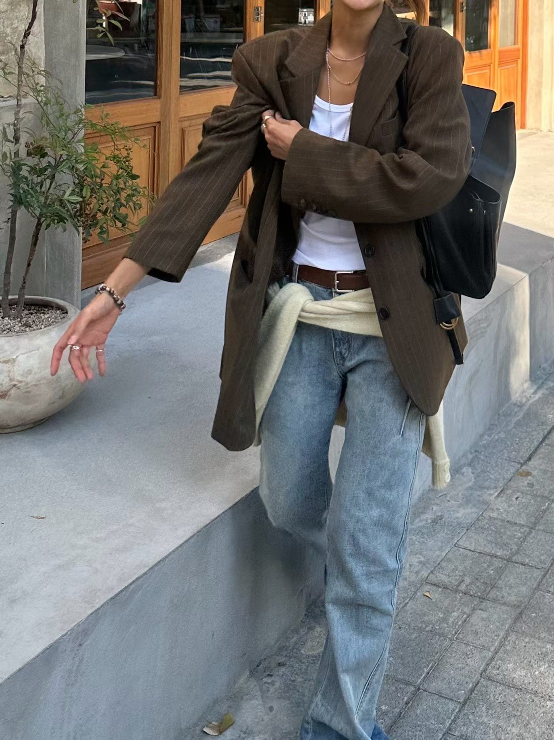 直線三釦西裝外套