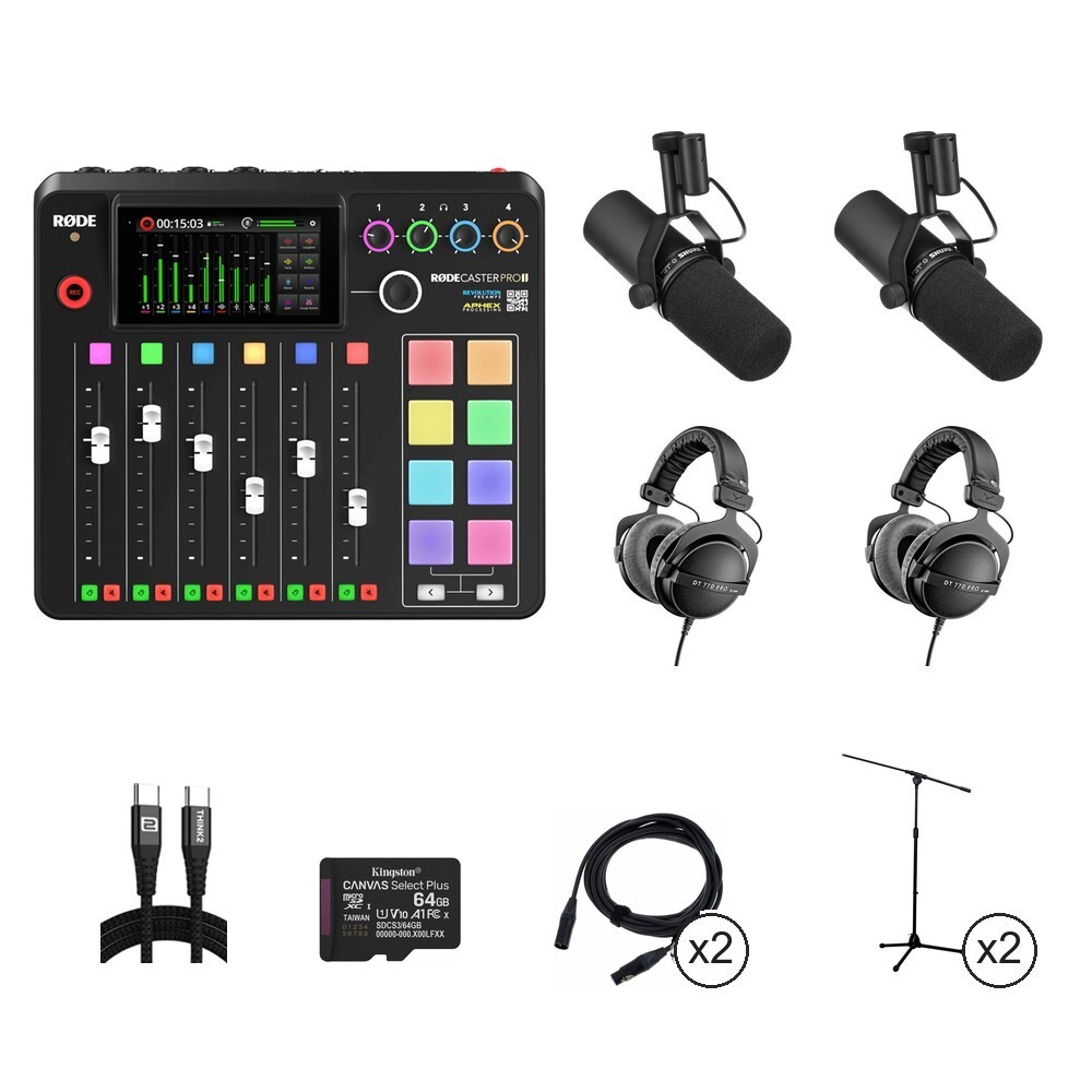 RODE RODECaster Pro II × SHURE SM7B／SM7dB