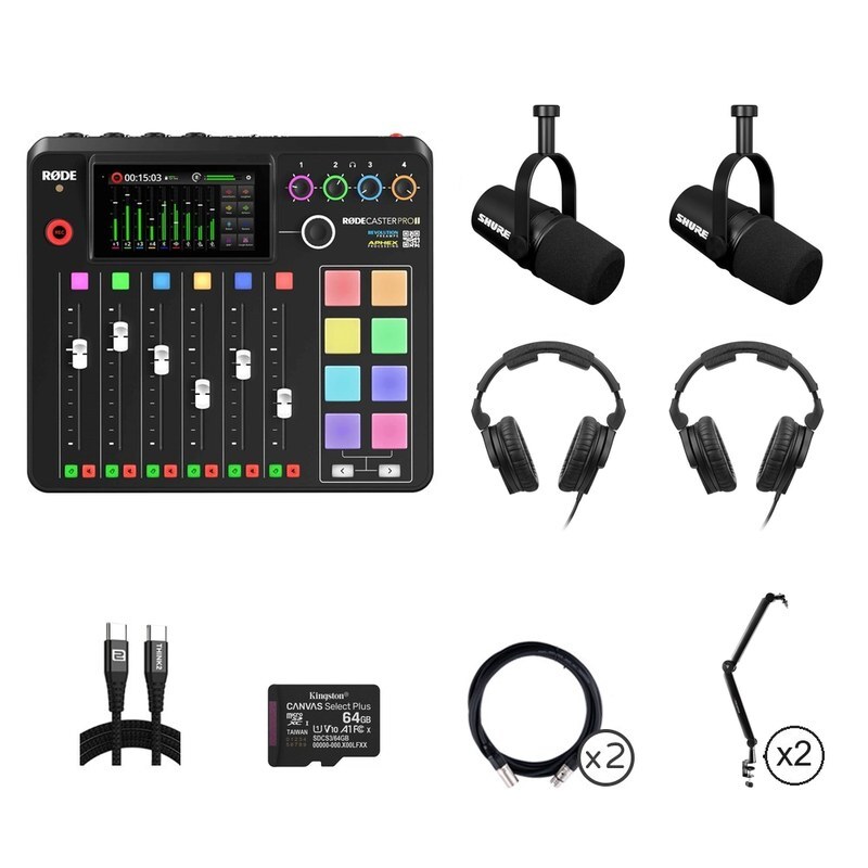 RODE RODECaster Pro II × SHURE MV7X
