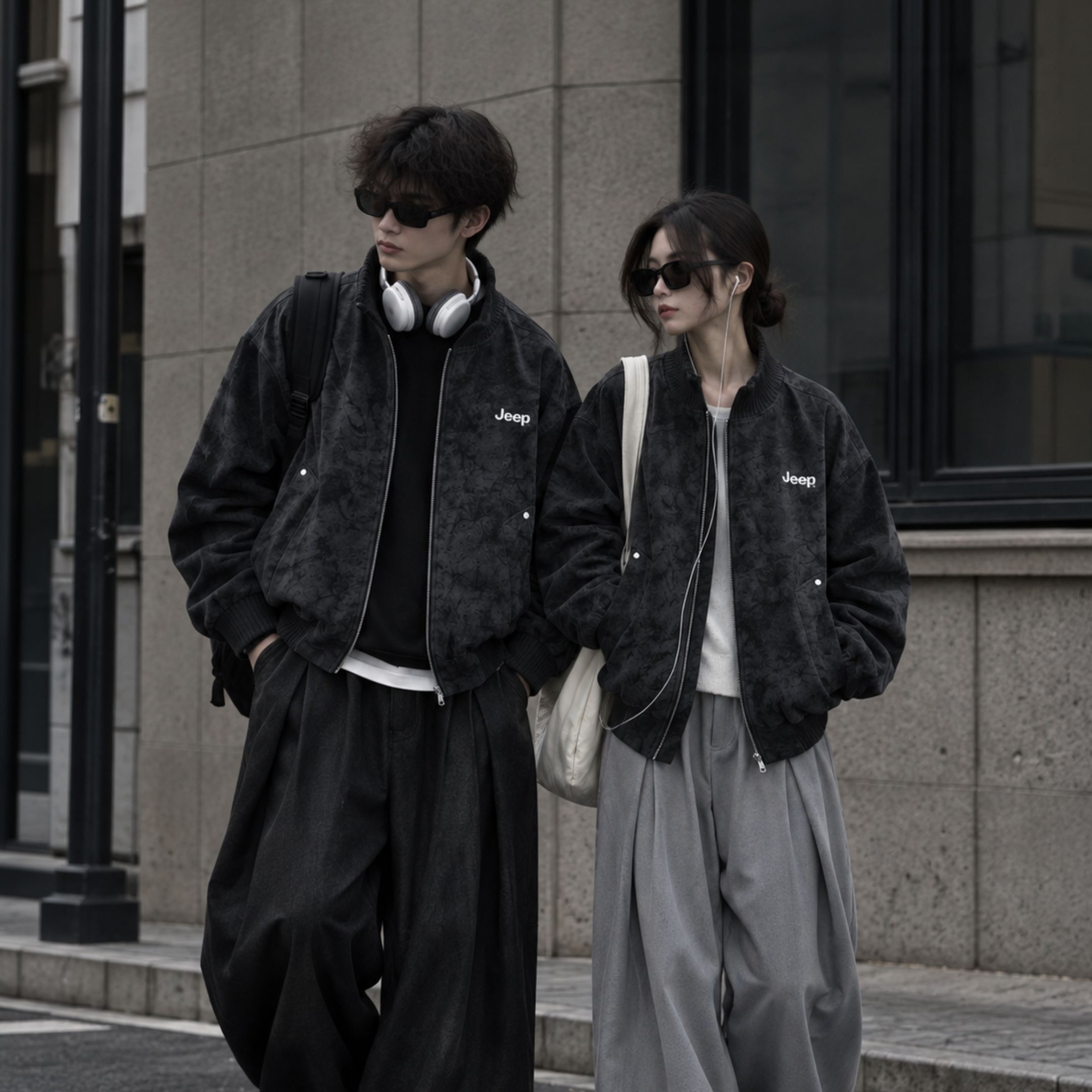 NICEDAY 服飾 代購 Jeep 秋冬 外套 風衣 美拉德 復古 加絨 棕色 摩卡 灰 防寒 P85GMWL041