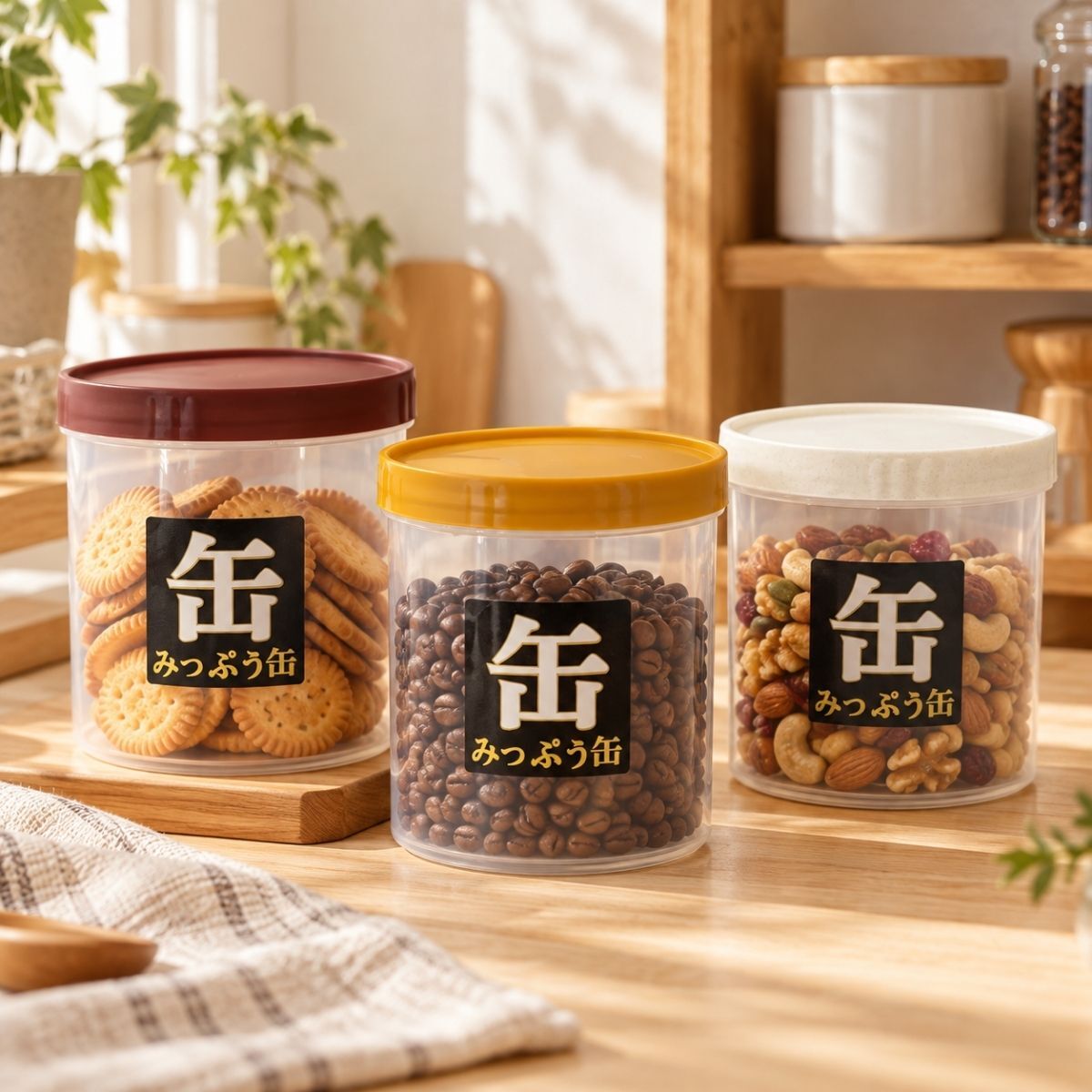 日式透明收納罐｜密封罐 食品保鮮罐 零食罐 儲物罐 廚房收納罐 PP收納盒【輕鬆購五金百貨】