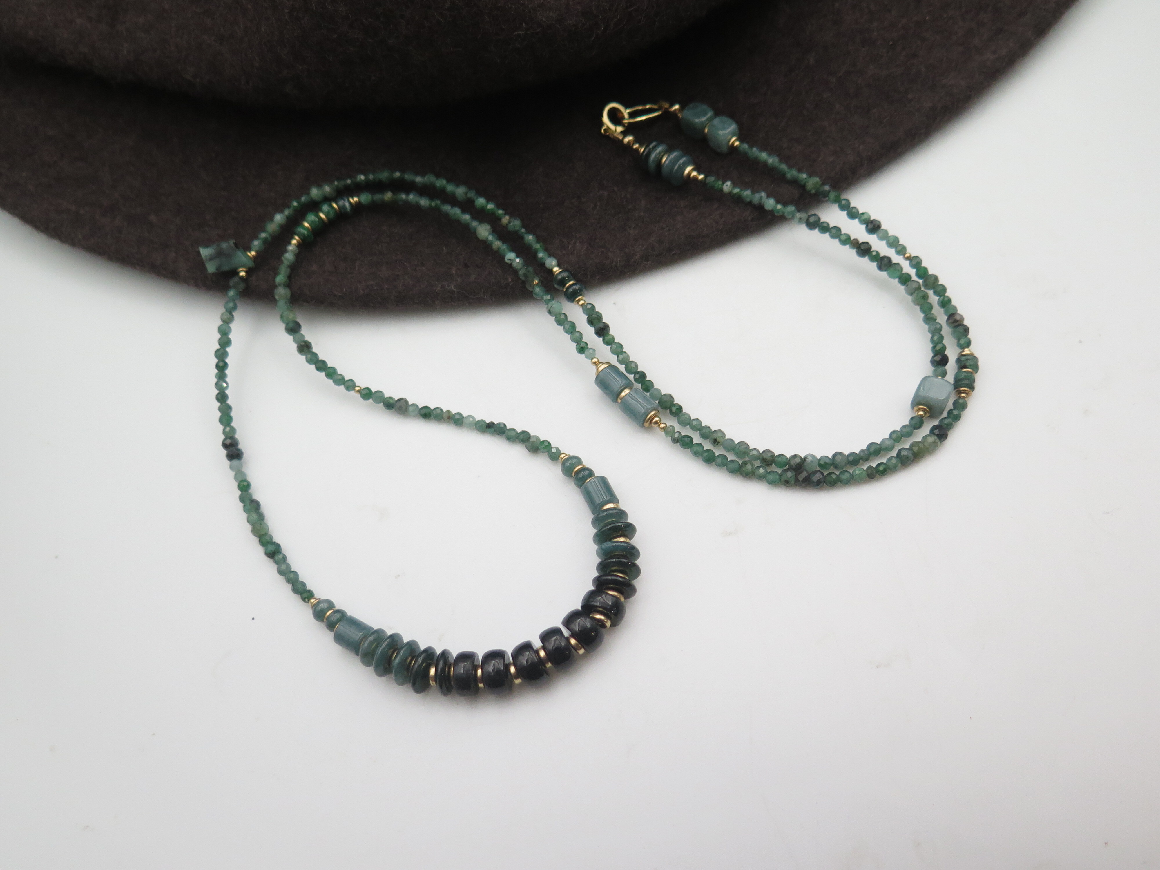 COLE COOL natural Jade silver necklace