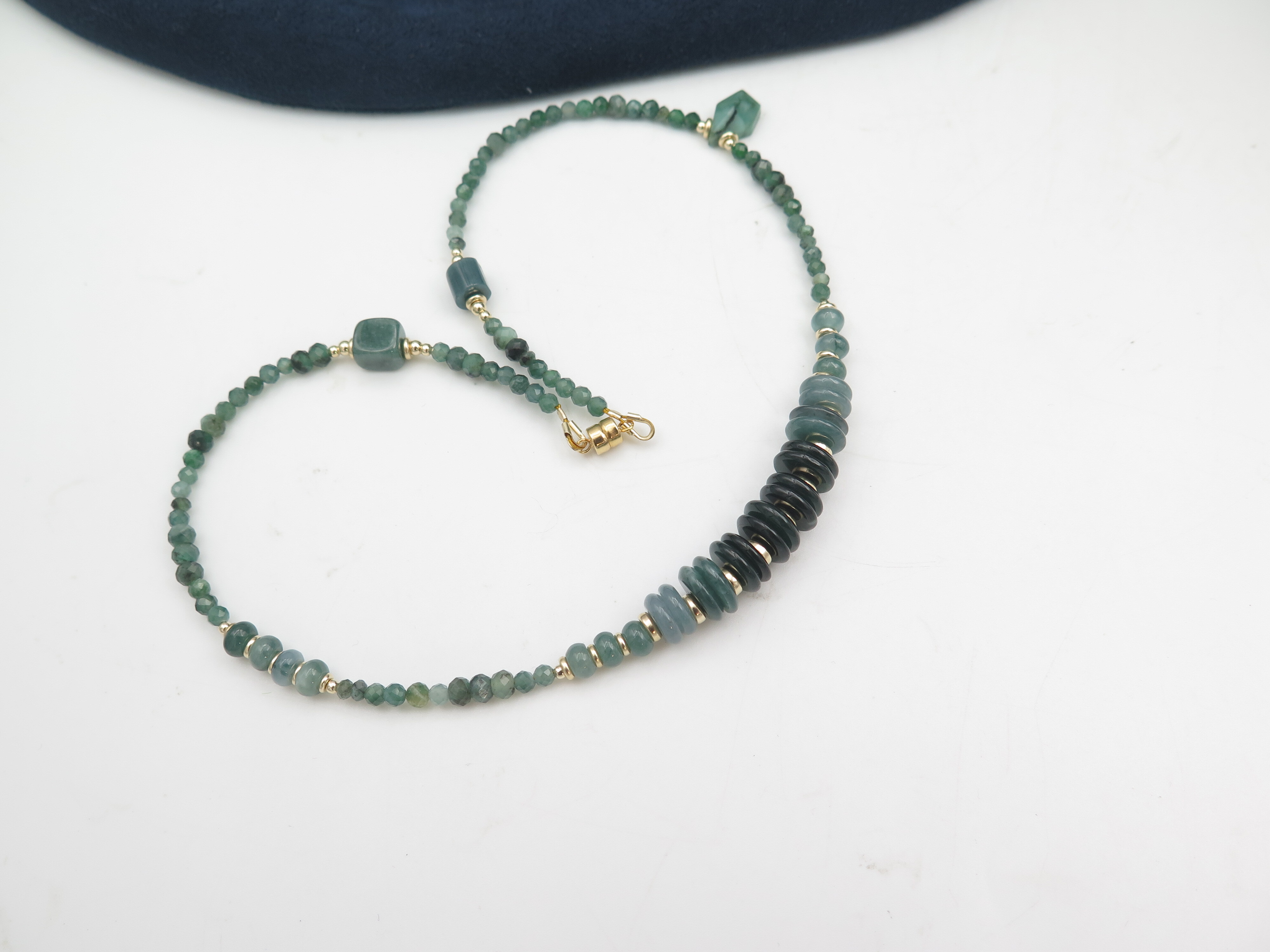 COLE COOL natural Jade silver necklace