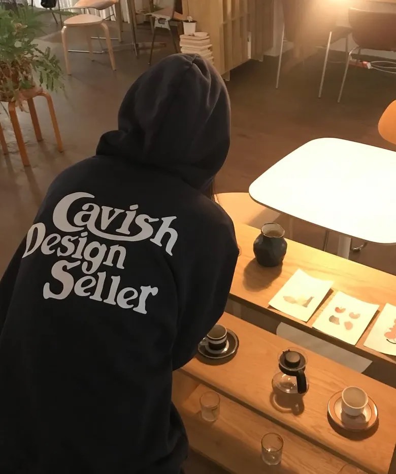 （現貨）韓牌 CAVISH SELLER logo 無刷毛 帽T CV2BFUM400A