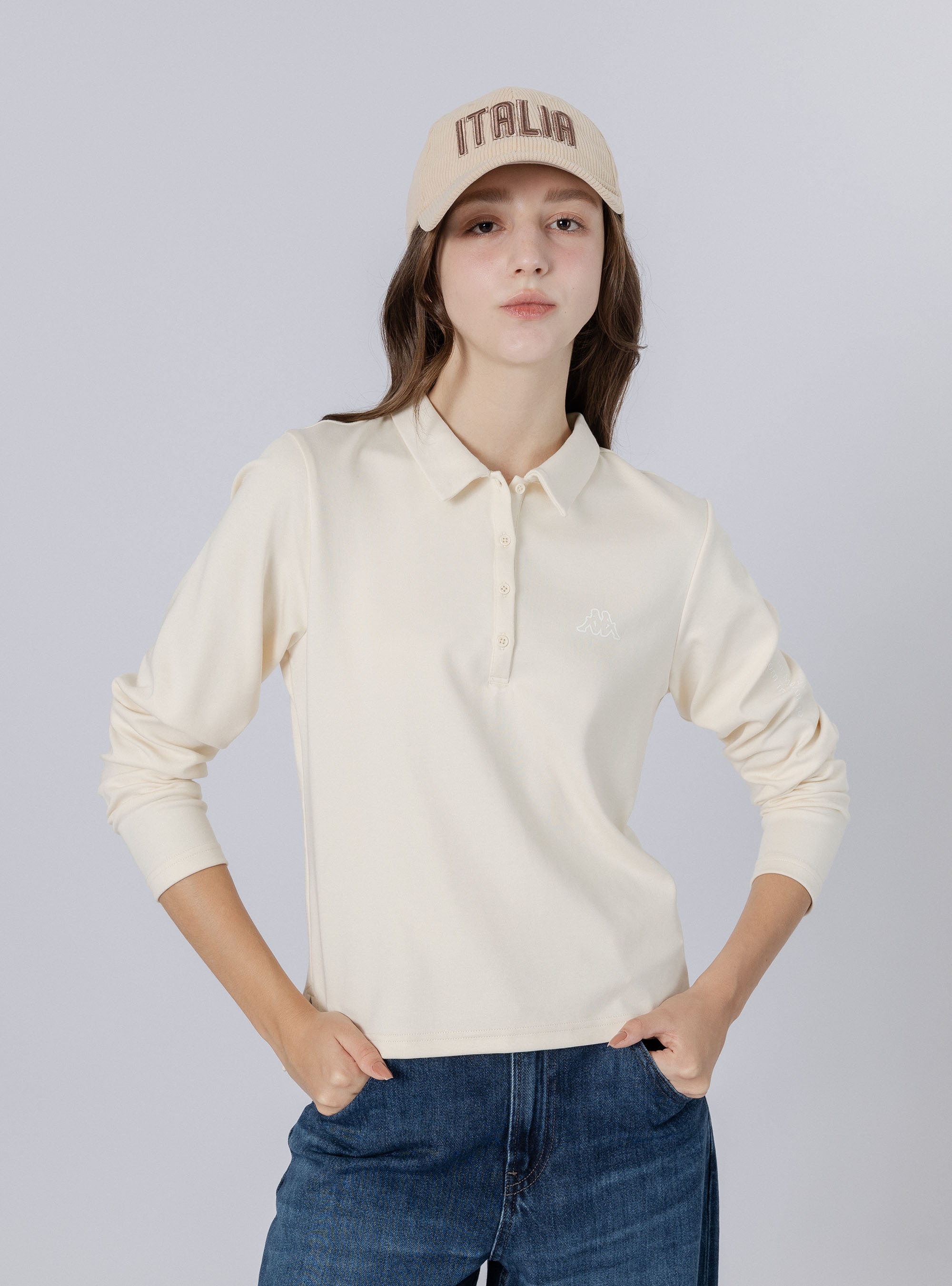 女款 柔軟針織長袖POLO衫