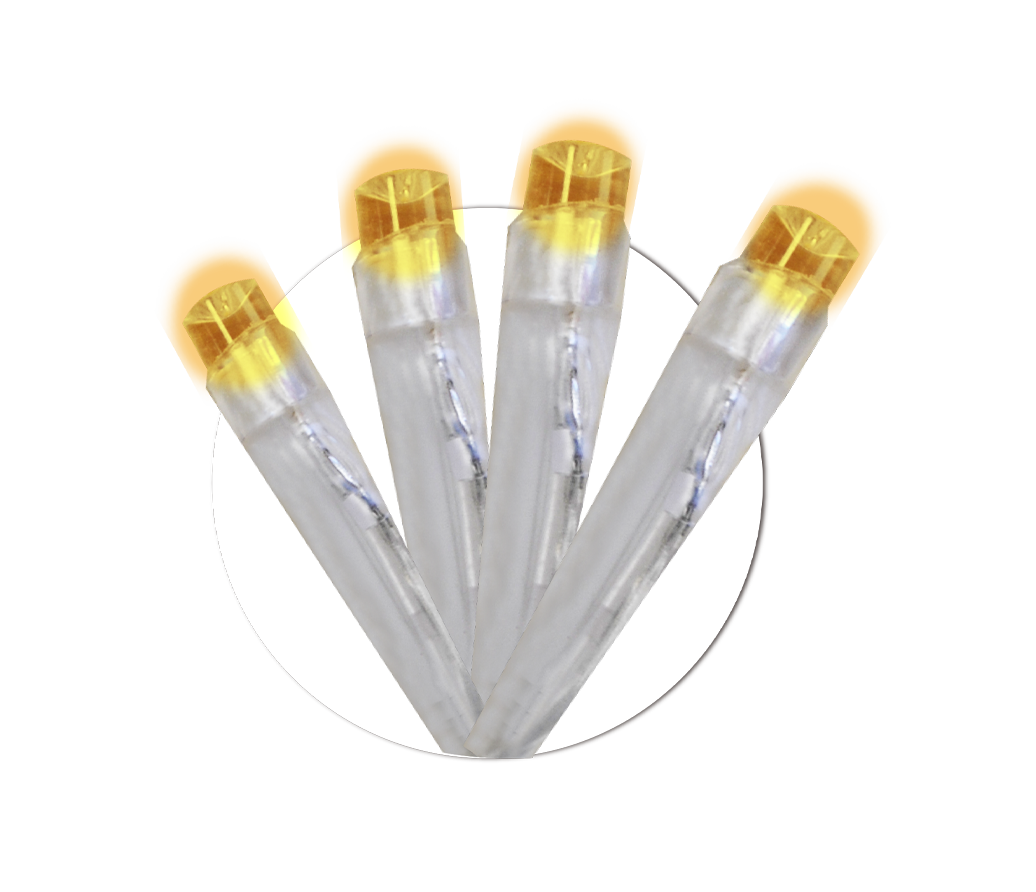 LED Icicle Lights, 1.5M with 108 LEDs, Warm White, IP44 Waterproof, 8 Flashing Modes